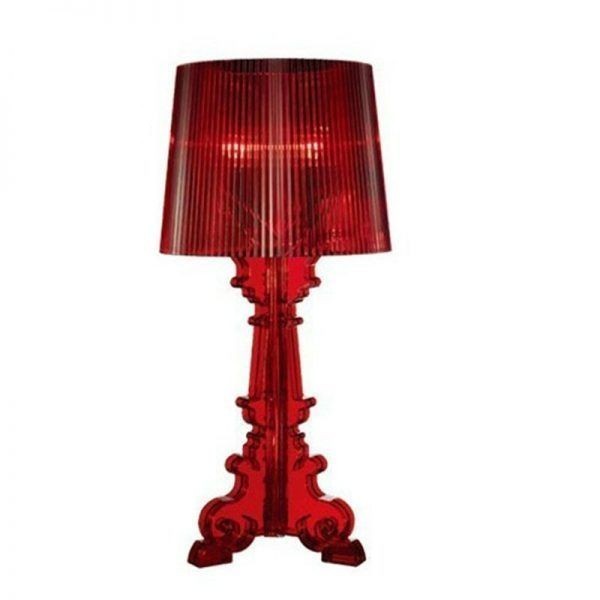 Lámpara de mesa Bourgie de acrílico rojo