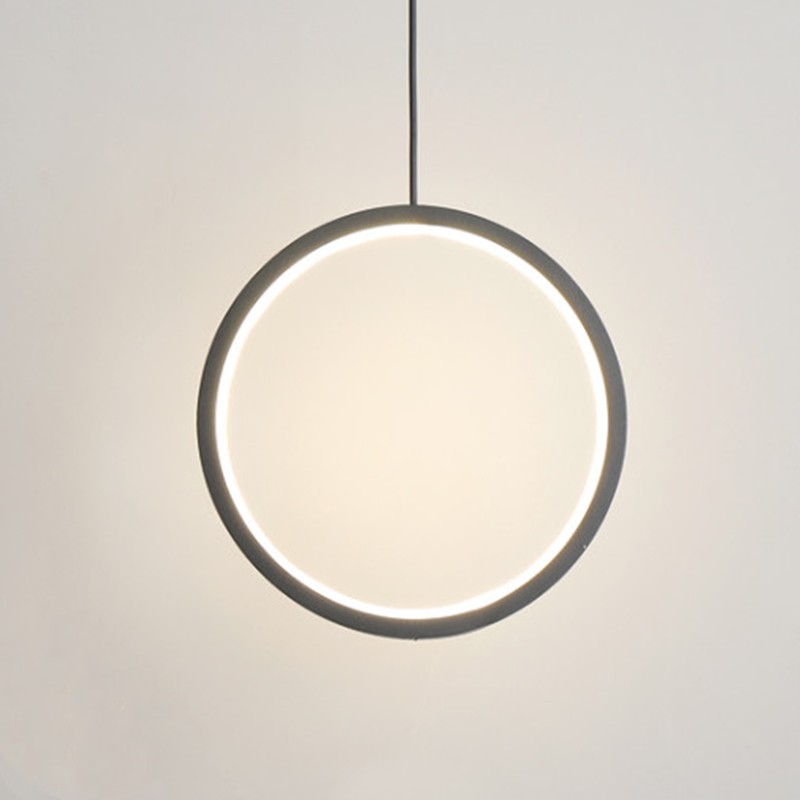 Single black ring pendant product view
