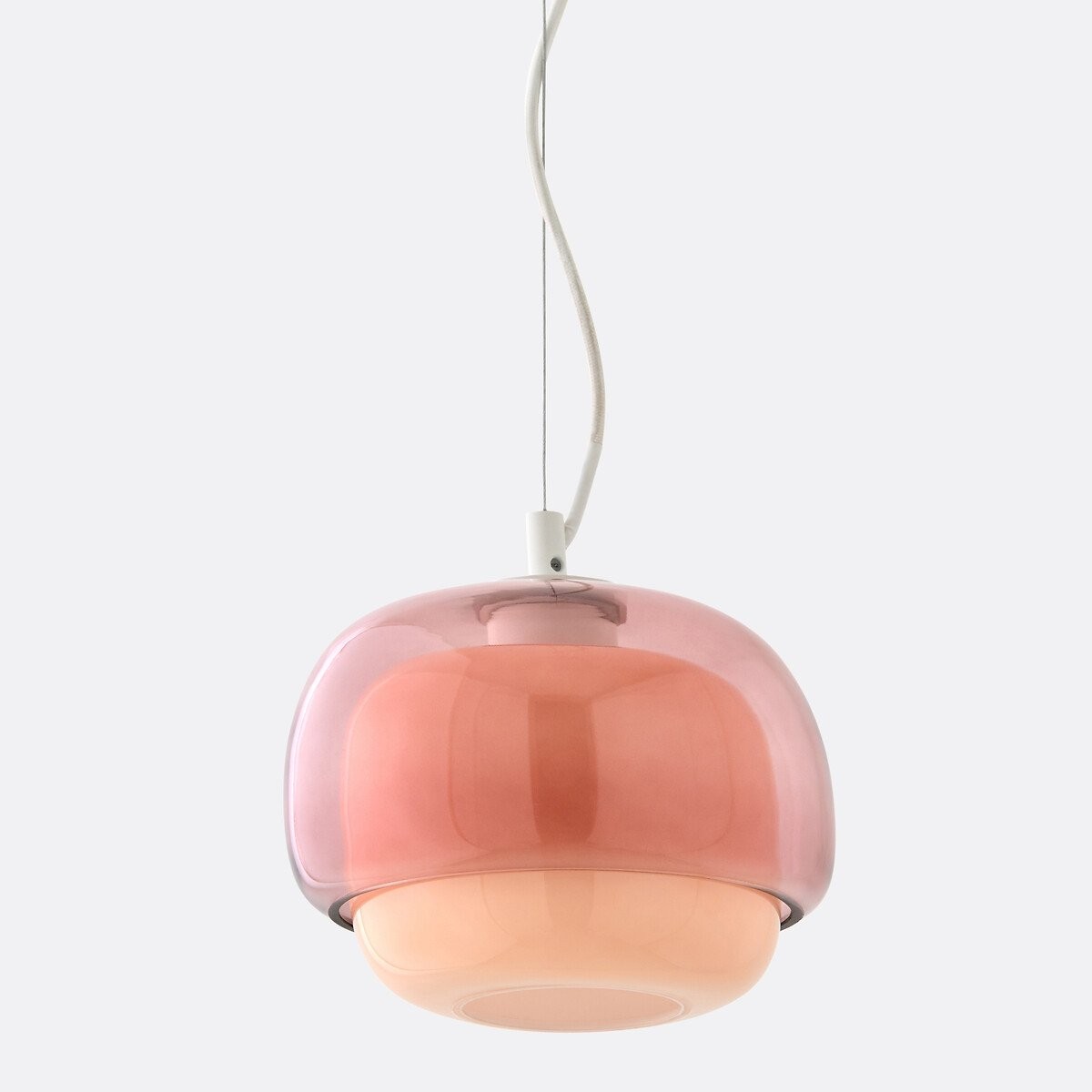 Różowa lampa wisząca w kształcie grzybka Clinco