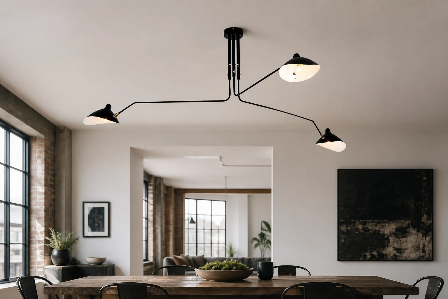 Wieloramienna lampa sufitowa S17 w stylu lifestylowym