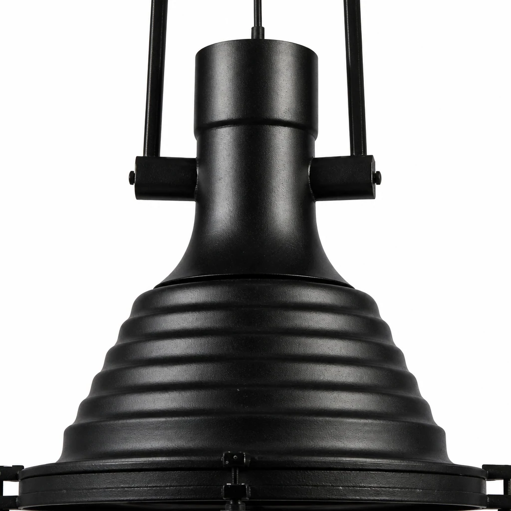 Close-up detail of the Industrial Country Metal Pendant Light metal shade