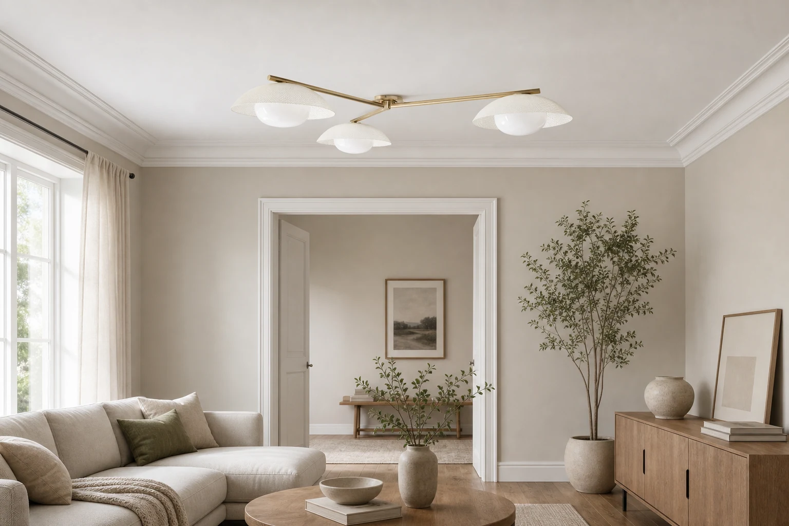 Elorina ceiling light in a lifestyle room setting